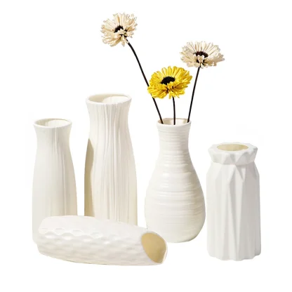 Modern Flower Vase with Embossed Design - Image 6