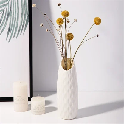 Modern Flower Vase with Embossed Design - Image 13