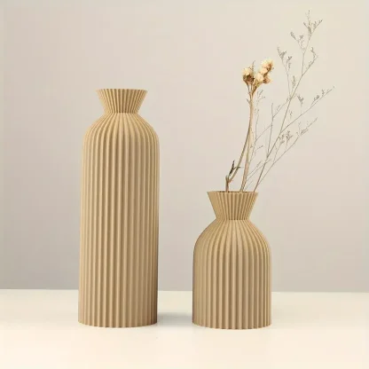 Elegant Flower Vase with Ripple Design - Image 3