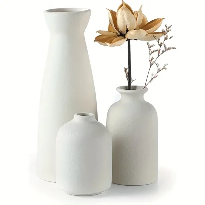 Set of 3 Flower Vase For Rustic Design - Image 3