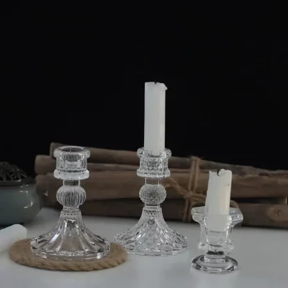 Transparent Vintage-style Candle Holder - Image 2