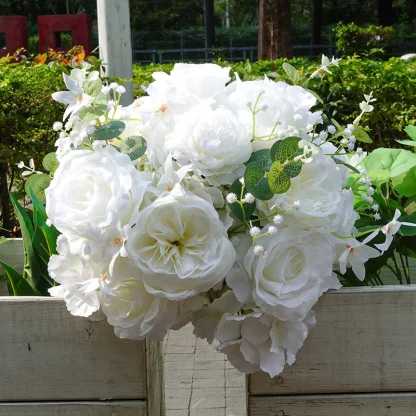 White Artificial Roses for Wedding