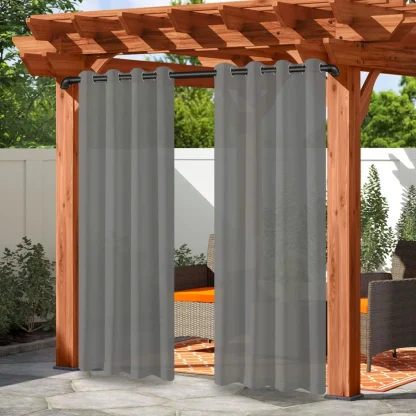 Waterproof Outdoor Curtains with Plain Color - Image 7