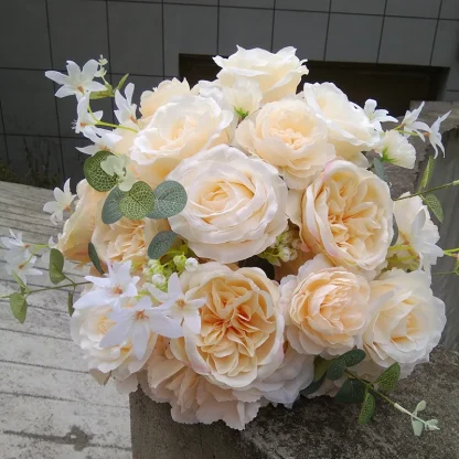 White Artificial Roses for Wedding - Image 10