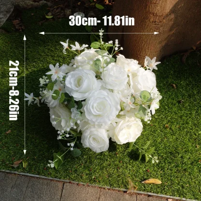 White Artificial Roses for Wedding - Image 8