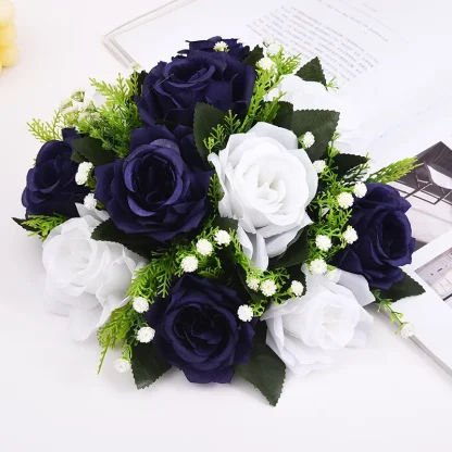 Two Colored Artificial Roses for Centerpieces