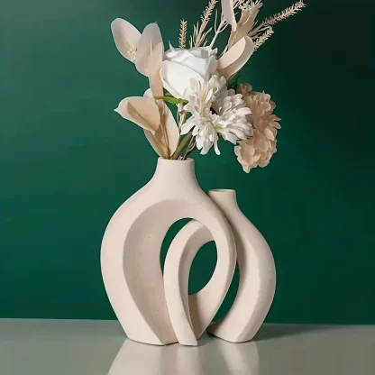 Modern Flower Vase with Hollow Out Design - Image 2