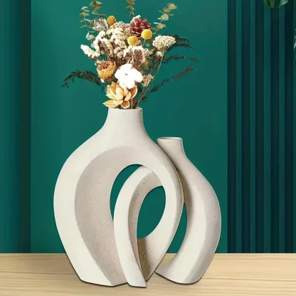 Modern Flower Vase with Hollow Out Design - Image 8