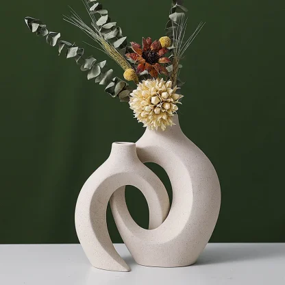 Modern Flower Vase with Hollow Out Design - Image 9