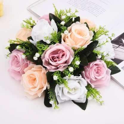 Two Colored Artificial Roses for Centerpieces - Image 12