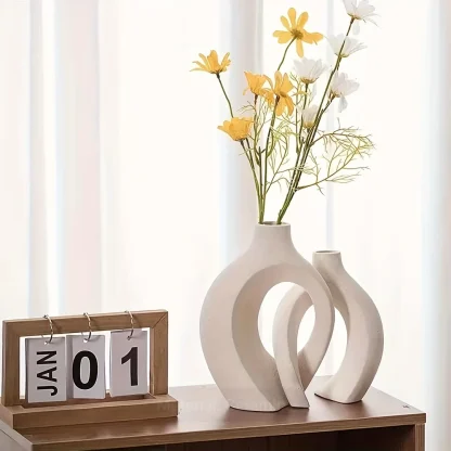 Modern Flower Vase with Hollow Out Design - Image 3