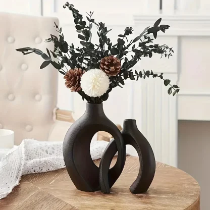 Modern Flower Vase with Hollow Out Design - Image 7