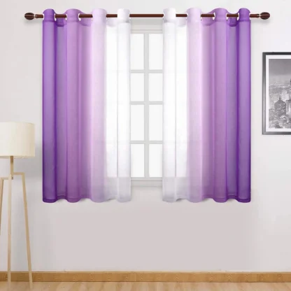 Modern Ombre Color Semi Sheer Curtain - Image 10